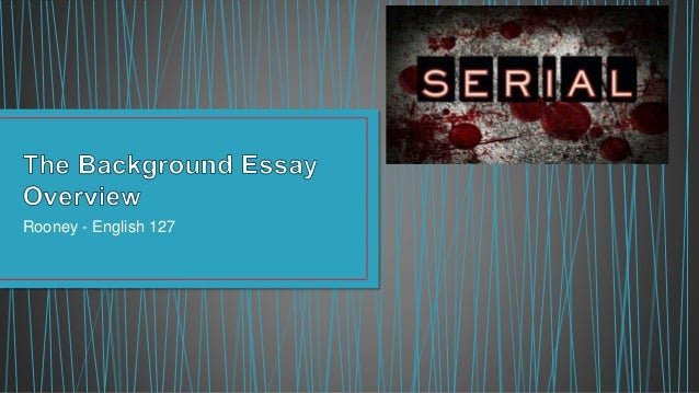 Personal background essay