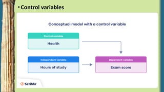 •Control variables
 
