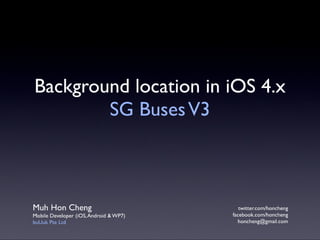Background location in SG Buses