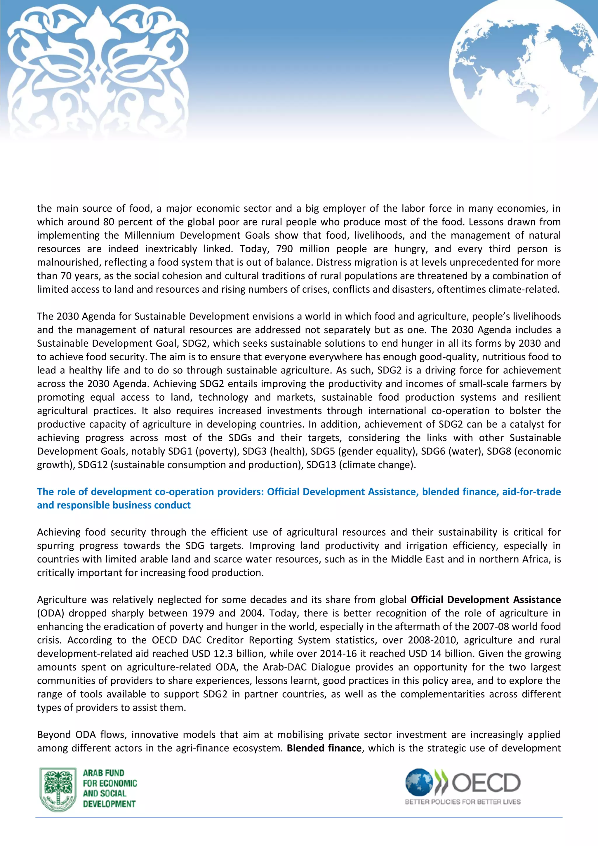 Background note - Session 4 - Agriculture and Food Security | PDF