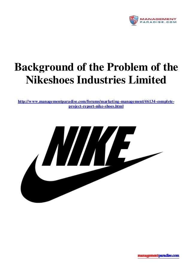 marketing management project on nike shoes