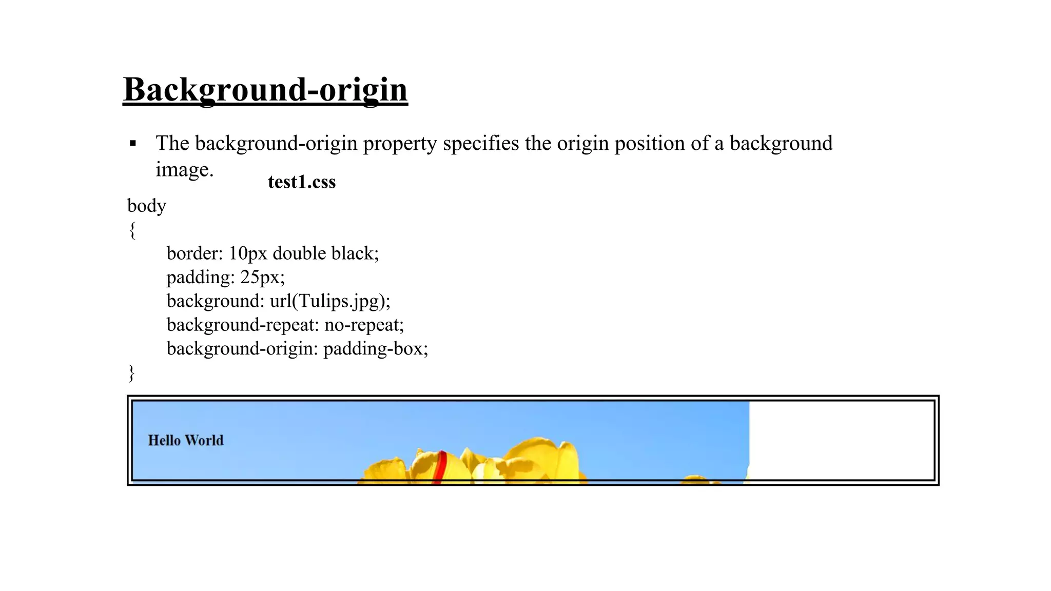 Background property in css | PPT