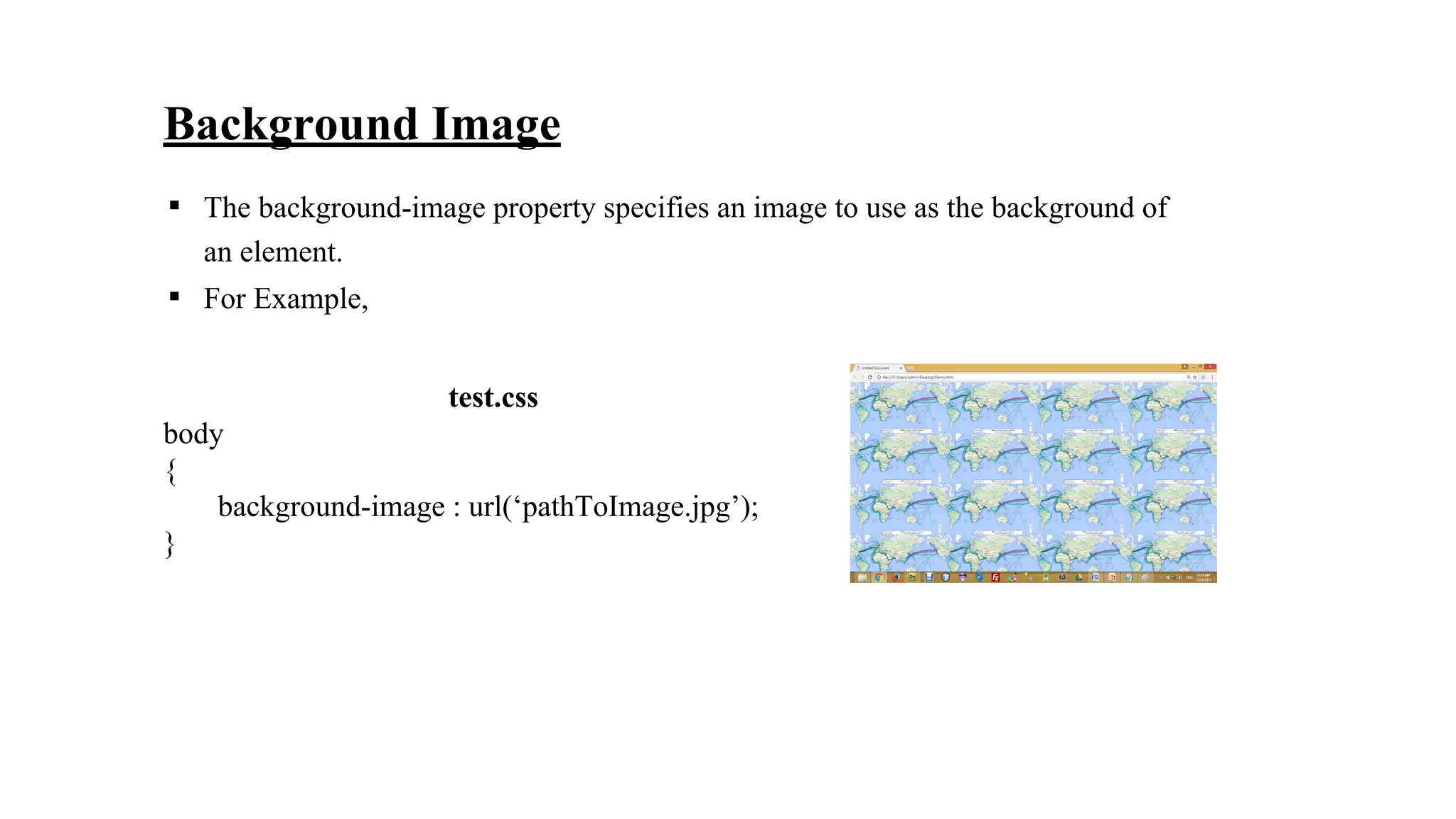 Background property in css | PPT