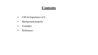 Background property in css | PPT