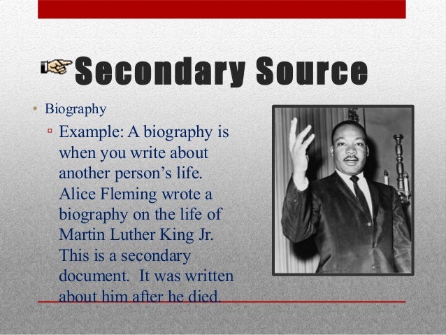 the biography secondary source