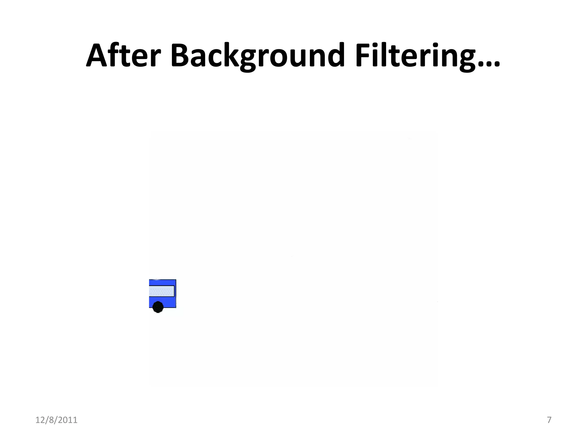After Background Filtering…




12/8/2011                                 7
 