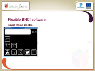 Flexible BNCI software
12
Smart Home Control
 