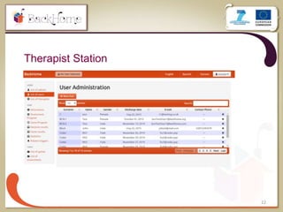 22
Therapist Station
 