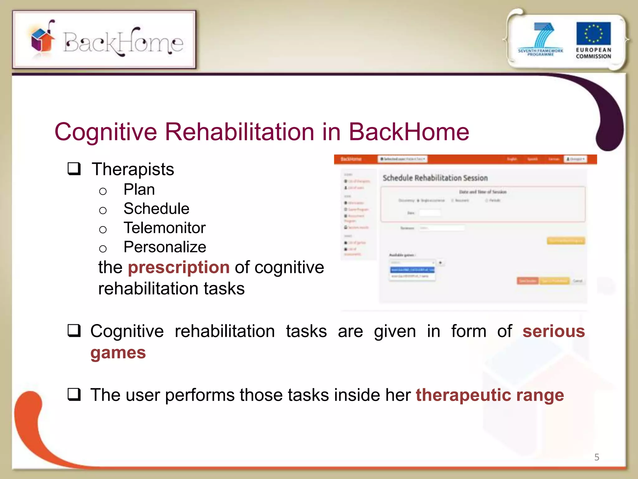 Cognitive Rehabilitation through Serious Games | PPTX