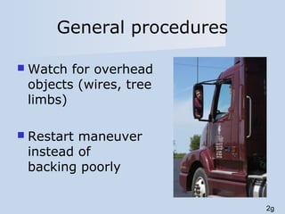 Backing of Vehicles Slideshow | PPT