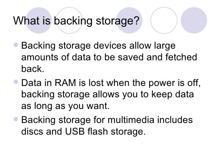 Backing Storage