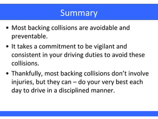 Backing Collisions Presentation | PPTX