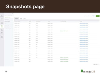 23
Snapshots page
 