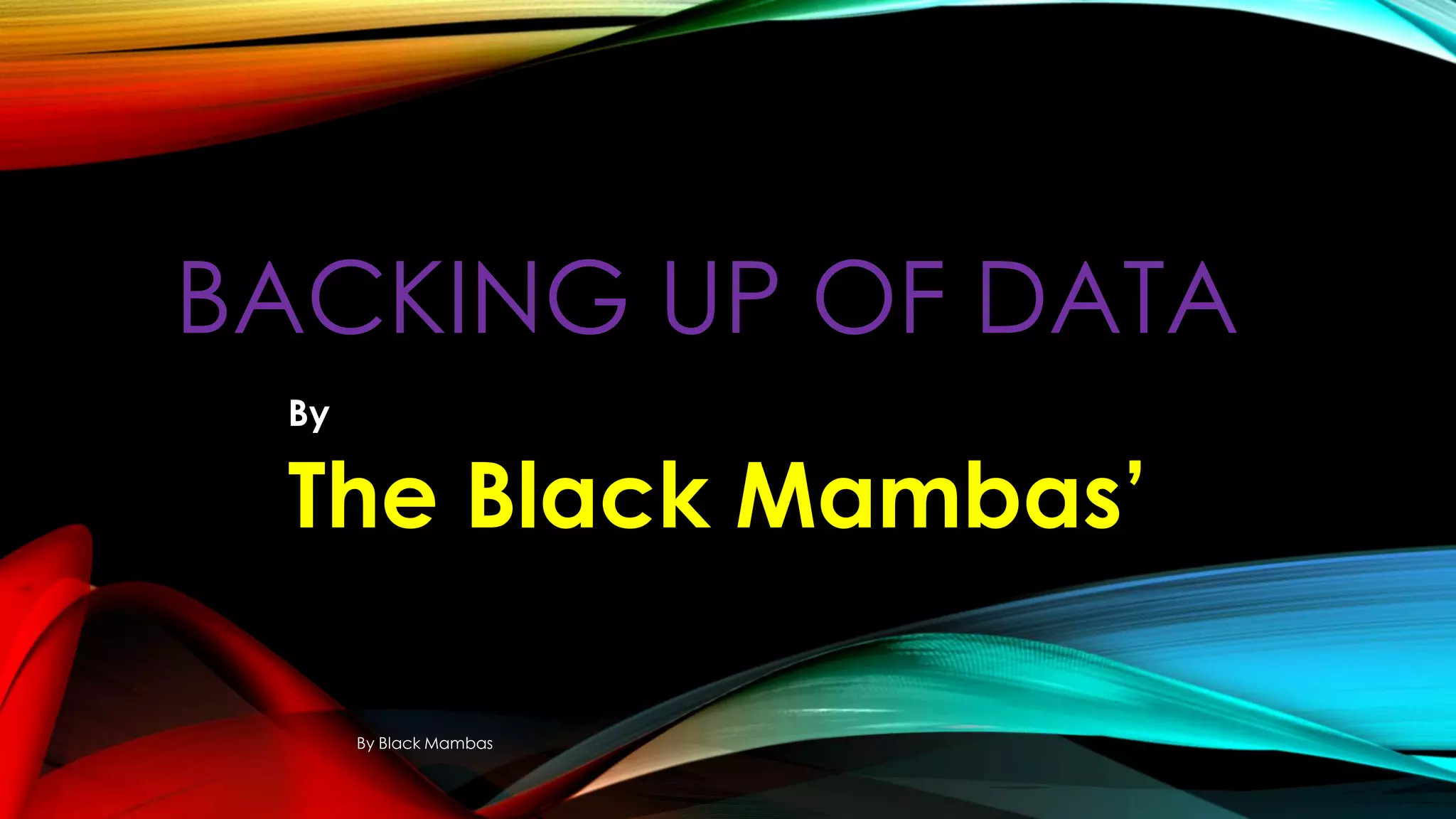Backing up of data | PPT