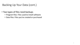 Backing up your data | PPT