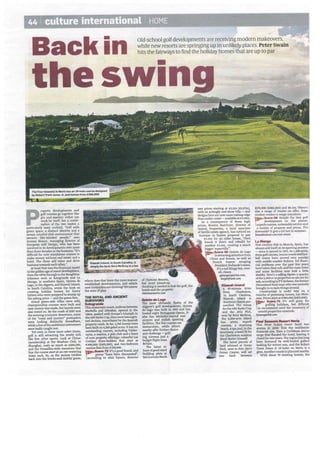 Back in the swing, in sunday times - Miguel Guedes de Sousa
