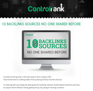 10 Backlinks Sources No One Shared Before