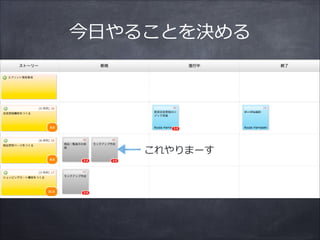 今⽇日やることを決める
これやりまーす
 