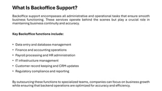 Streamline Your Business Operations with Expert Backoffice Support ...