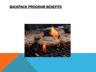 Backpack program benefits | PPTX