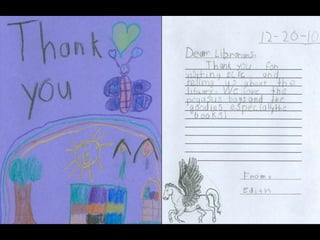 Thank You Notes from Hammonton 1st Graders
