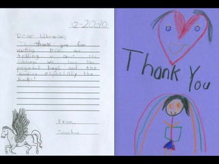 Thank You Notes from Hammonton 1st Graders