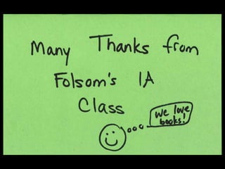 Thank You Notes from Hammonton 1st Graders