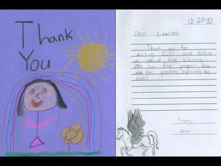 Thank You Notes from Hammonton 1st Graders
