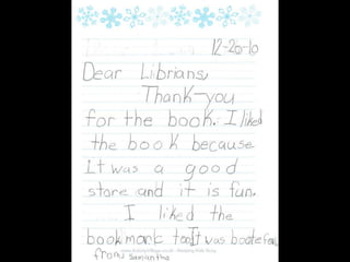 Thank You Notes from Hammonton 1st Graders