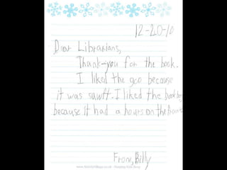 Thank You Notes from Hammonton 1st Graders