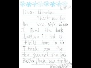 Thank You Notes from Hammonton 1st Graders
