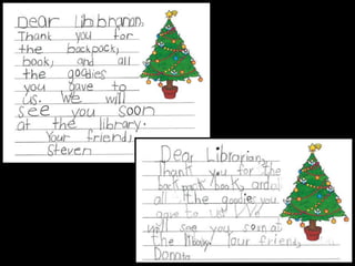 Thank You Notes from Hammonton 1st Graders