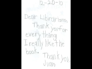 Thank You Notes from Hammonton 1st Graders