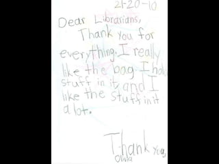 Thank You Notes from Hammonton 1st Graders