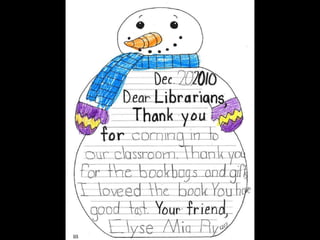 Thank You Notes from Hammonton 1st Graders