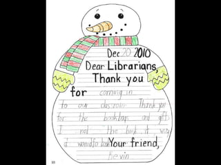 Thank You Notes from Hammonton 1st Graders