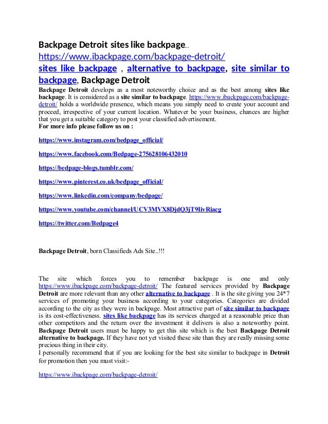 Backpage Com Detroit >> Backpage Detroit Backpage Com Detroit >> Backpage Detroit