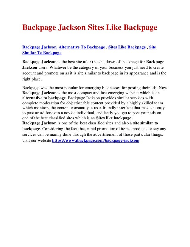 Down shut backpage alternative website Backpage Alternatives