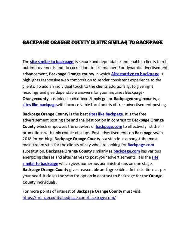 Backpage Orange County Is Site Similar To Backpage The Site Similar To Backpage Is Secure And Backpage Orange County Is Site Similar To Backpage The Site Similar To Backpage Is Secure And