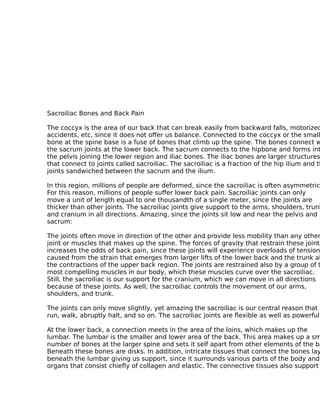 Tips and tricks about back pain