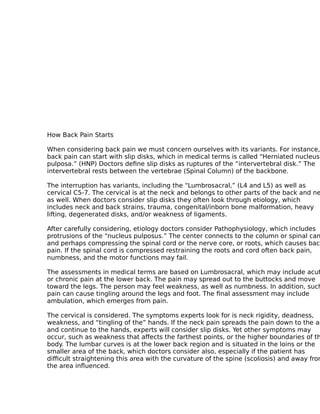 Tips and tricks about back pain