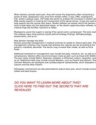 Tips and tricks about back pain