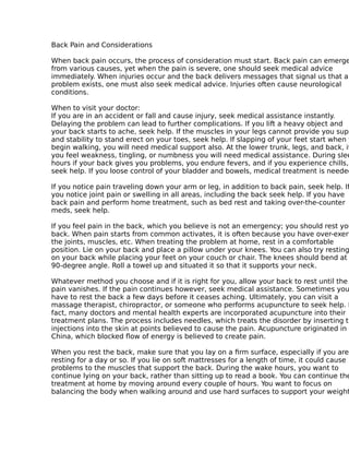 Tips and tricks about back pain