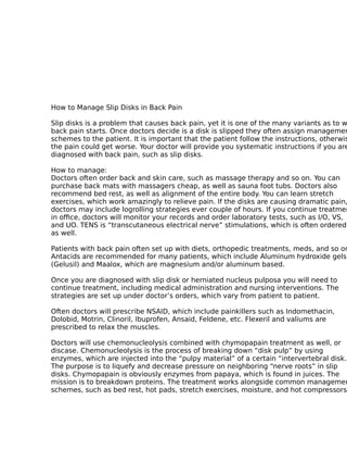 Tips and tricks about back pain