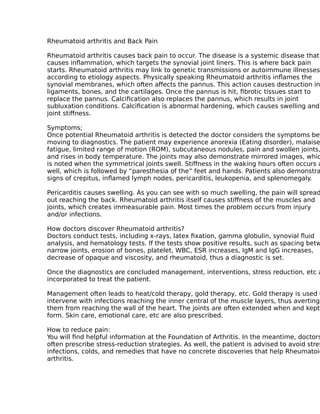 Tips and tricks about back pain