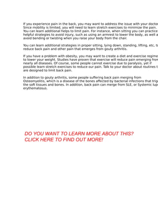 Tips and tricks about back pain