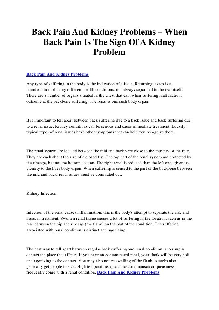 back pain and kidney problems when back pain is the sign back pain and kidney problems when back pain is the sign