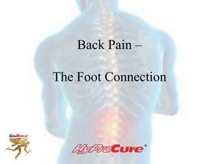 Back Pain –
The Foot Connection
 