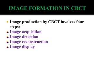 Back projection geometry in cbct