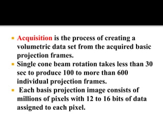 Back projection geometry in cbct